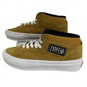 Vans Half Cab Brown Suede Mid Top Skate Sneakers  Boys 5.5 | New | Gift Ready 🎁